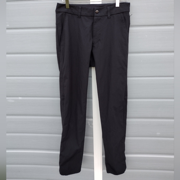 Lululemon Commission Pants Size 28 Relaxed Tapered Golf Pants 34” Black - Picture 1 of 3